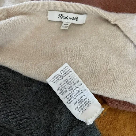 Madewell Kent Long Sleeve Patch Pocket Open Cardigan Sweater Top Oversized XXS - Picture 9 of 9